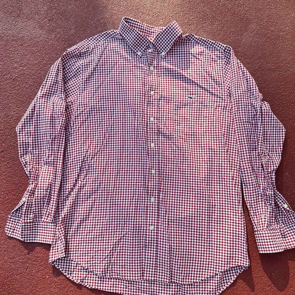 Vineyard Vines Men's Slim Fit Tucker Long-Sleeved Button-Down Shirt Size XL Logo